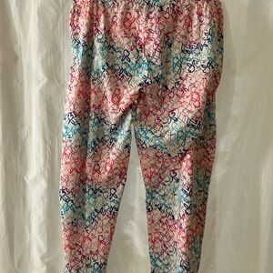 Multicolor Girls pants with Playful Print